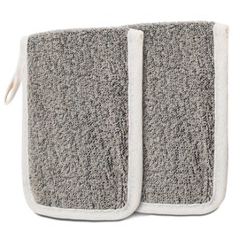 OWIIZI Bar Soap Scrubber Pouch Exfoliating Body Sponge, Bath Scrub Soap Bags for Soap Bars, Soap Saver Exfoliator Shower Pad Lather Sock for Men Women Elderly (2 Pcs)