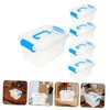 ABOOFAN 5pcs Plastic Storage Box Handle Compartment Storage Container Tabletop