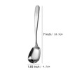 MIUPOO Square Head Dinner Soup Spoons,Flat Square Stainless Steel Tablespoons,Chinese