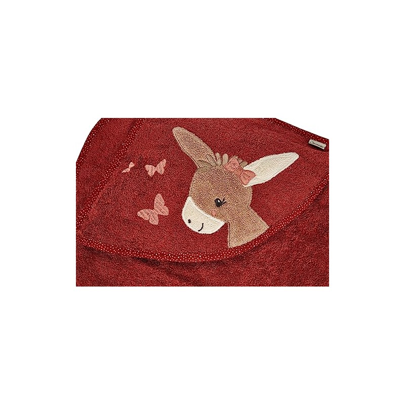 Sterntaler Emmily Hooded Bath Towel 80 x 80 cm Red