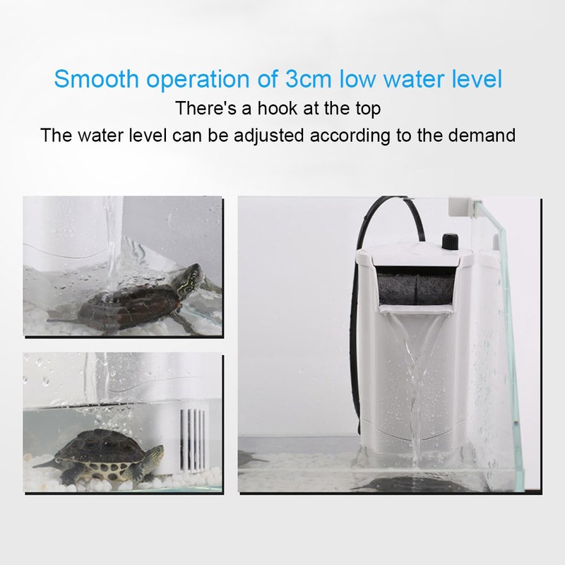 3 in 1 Low Shallow Water Tortoise Tank Aquarium Waterfall