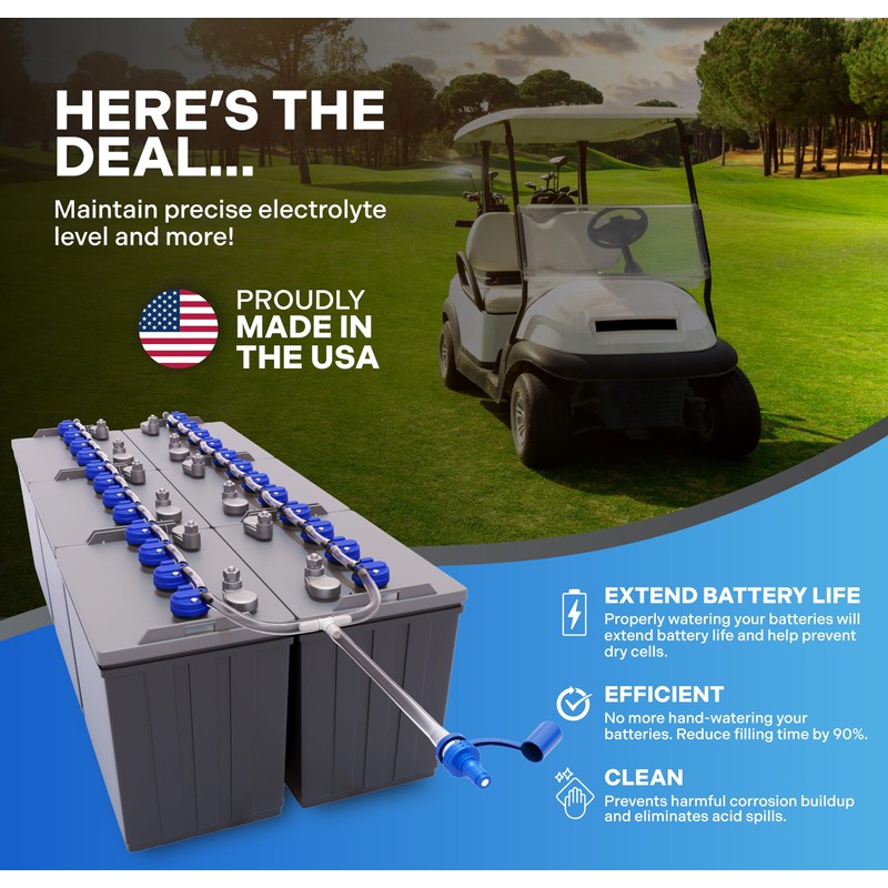 Water My Battery E-Z-GO TXT (6-6v) Battery Watering System |