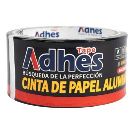 Cinta adhesiva impermeable Adhes A4810HS50 color plateado 10m x 4.8cm