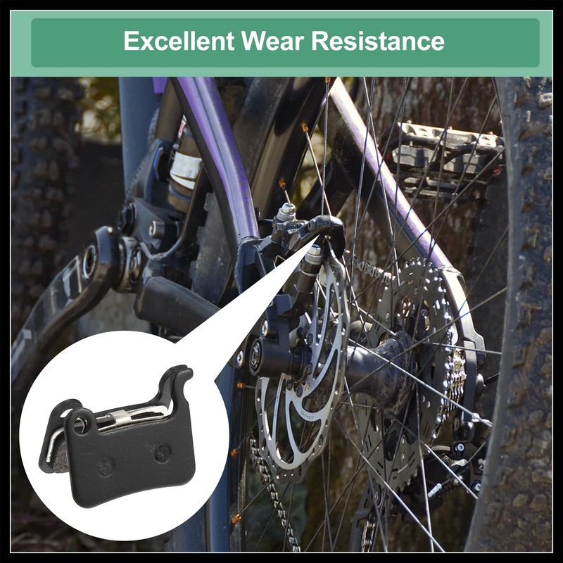 Hihaha 4 Pair Semi Metal Disc Bike Brake Pads with