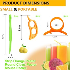 Eowppue 9 Pcs Orange Peeler Tools Multifunctional Creative Make Juicy Citrus a Breeze with Plastic Fruit Peelers Easy Fruit Opener Kitchen Gadget for Lemon Orange
