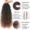 SOKU 5pcs/set 45cm Ombre Brown River False Locs Wavy with