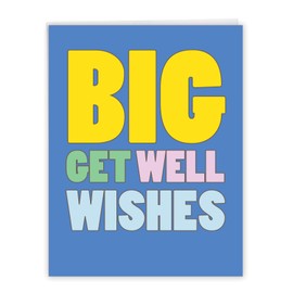 NobleWorks - Jumbo Get Well Card Funny (8.5 x 11 Inch) - Group Humor Greeting Card, Feel Better Soon - Big Get Well Wishes J2721GWG