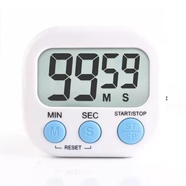 Timer, Loud and Easy to Use Kitchen Timer, Learning Timer, Easy to Read Large Tabletop, Hang on Wall, Memory Function, White, Magnetic Stick to Learning Countdown, Digital Frenflu