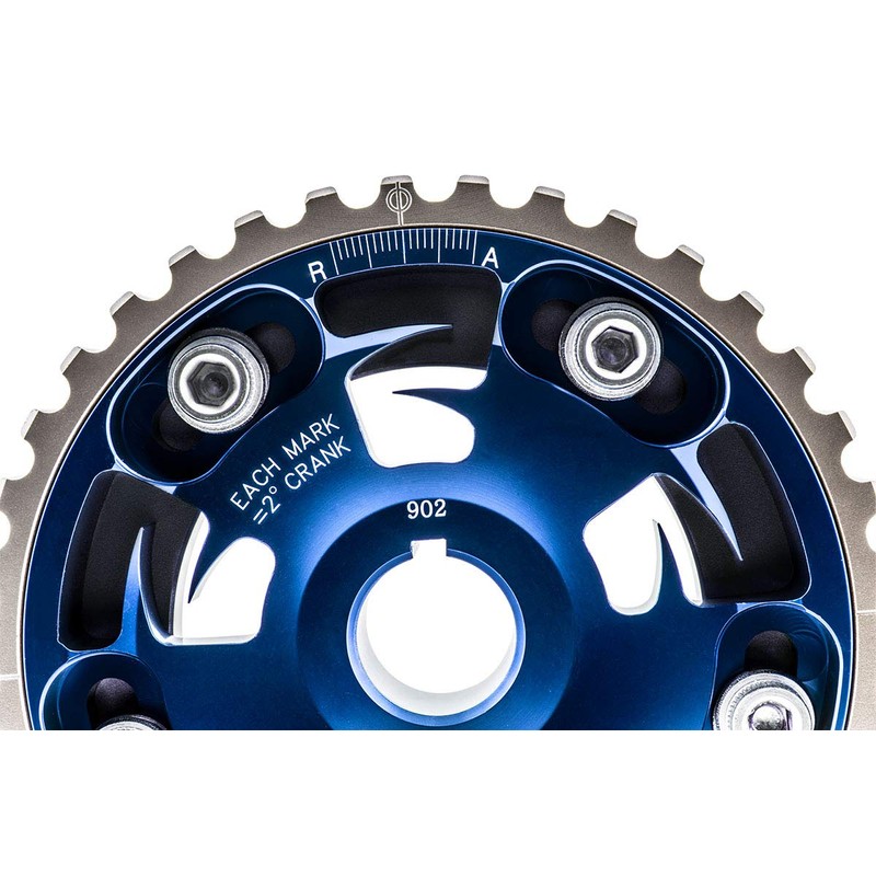 VMS RACING Adjustable Fang CAM GEAR in BLUE Anodized Machined