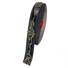 Leenevs Flexible Molding Trim Wall Trim, 16.4 Feet Self Adhesive Peel and Stick Molding Ceiling Molding, Cabinet Border, Mirror Frame Trim Wall Trim for Home Decor Wall Molding & Trim (Black and Gold)