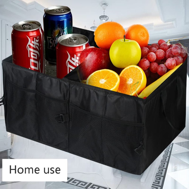 WerkaSi Trunk Organizer Car Basket Storage Tote Organizer Small Black