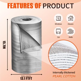 Water Heater Blanket, 13.1Ft x 15.7in Aluminum Foil Water Heater Blanket Insulation Wrap, Water Heater Foam Insulation Shield for Winter Heater Insulation