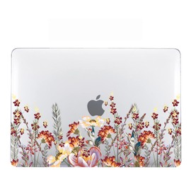 MacBook Air 11 Inch Hard Cover - Plastic Case with Soft Keyboard Cover Skin, Flower Pattern
