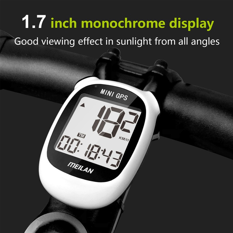Bike Computer 1.7 Inch Mono LCD Altitude Speed Distance Display