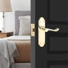 XFORT Tubular Latch, Polished Brass, Tubular Door Latch for Internal