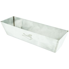 Toolty Stainless Steel Plasterers Mud Pan - 14" - 360mm - for Holding Mixing Plastering Drywall Grouting Jointing - DIY - TLTY-4901
