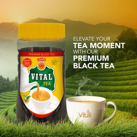 Vital Classic Loose Leaf Tea - Black Tea Beverages, Black Chai Tea, Naturally Anti Oxidized Black Loose Tea Leaf Blend- 900gm- Easy To Use Jar