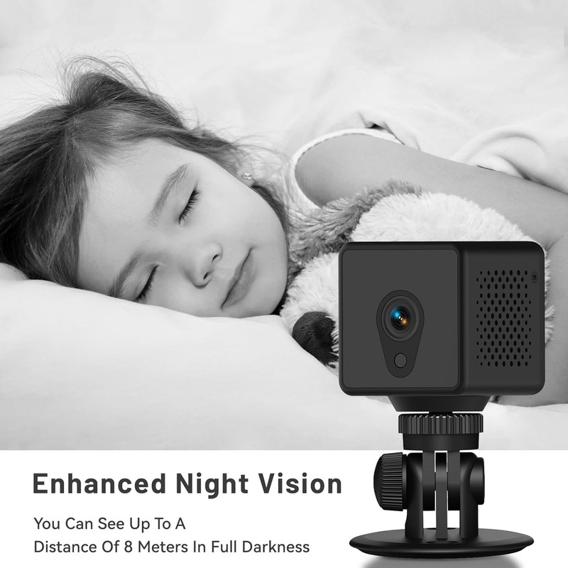 EKJANEPE Mini Camera 4K HD WiFi Camera Surveillance for Indoor