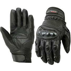 SPEED MAXX LTD MENS BLACK PERFORATED CARBON KNUCKLE SUMMER MOTORBIKE MOTORCYCLE LEATHER GLOVES (L)
