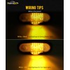 Partsam 2Pcs 6.5" Mid Turn Signal Amber Marker Light Rubber
