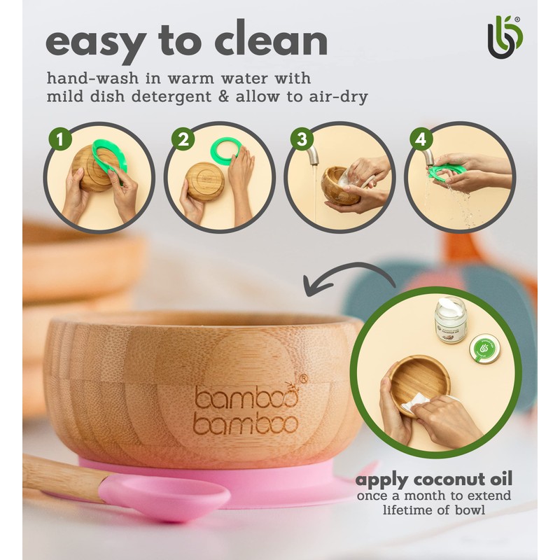 bamboo bamboo Baby Plate, Baby Gift, Children's Crockery Set with
