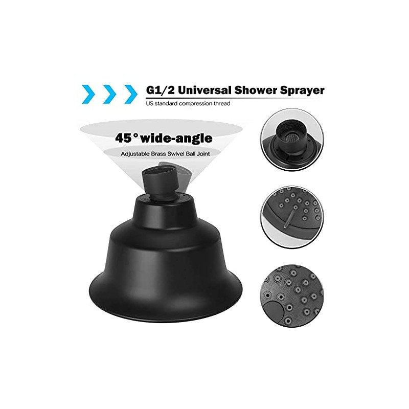 Double Shower Head with Shower Shut-Off Valves,2 Shower Head for
