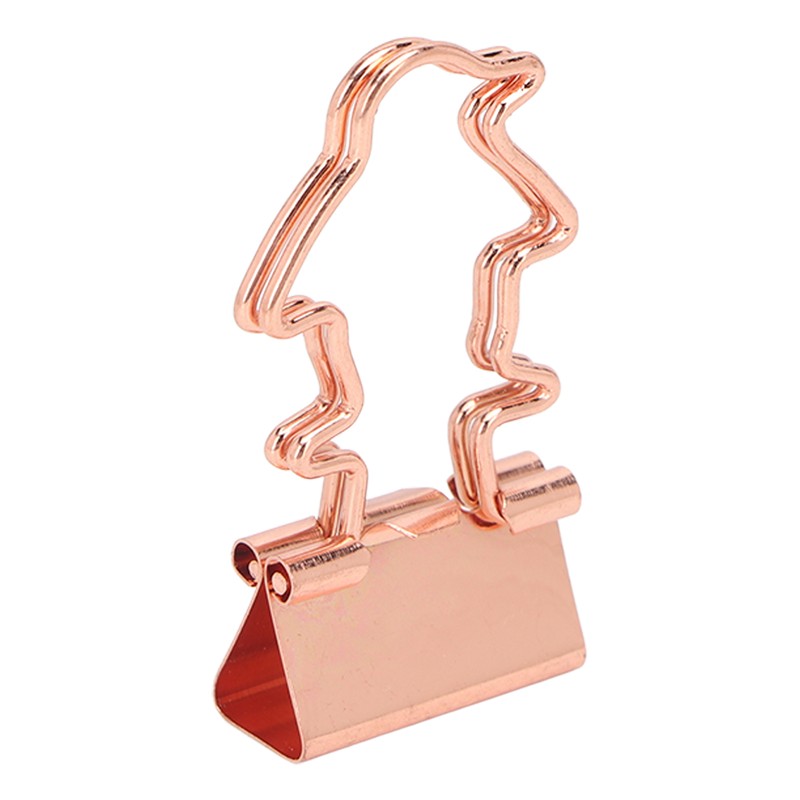 100Pcs Binder Clips Hollow Penguin Shape Sturdy Metal Small Binder