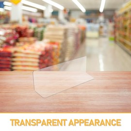 Lurrose Set of 20 Clear Plastic L Shaped Shelf Dividers for Superstore Display and Organize Storage Cabinets