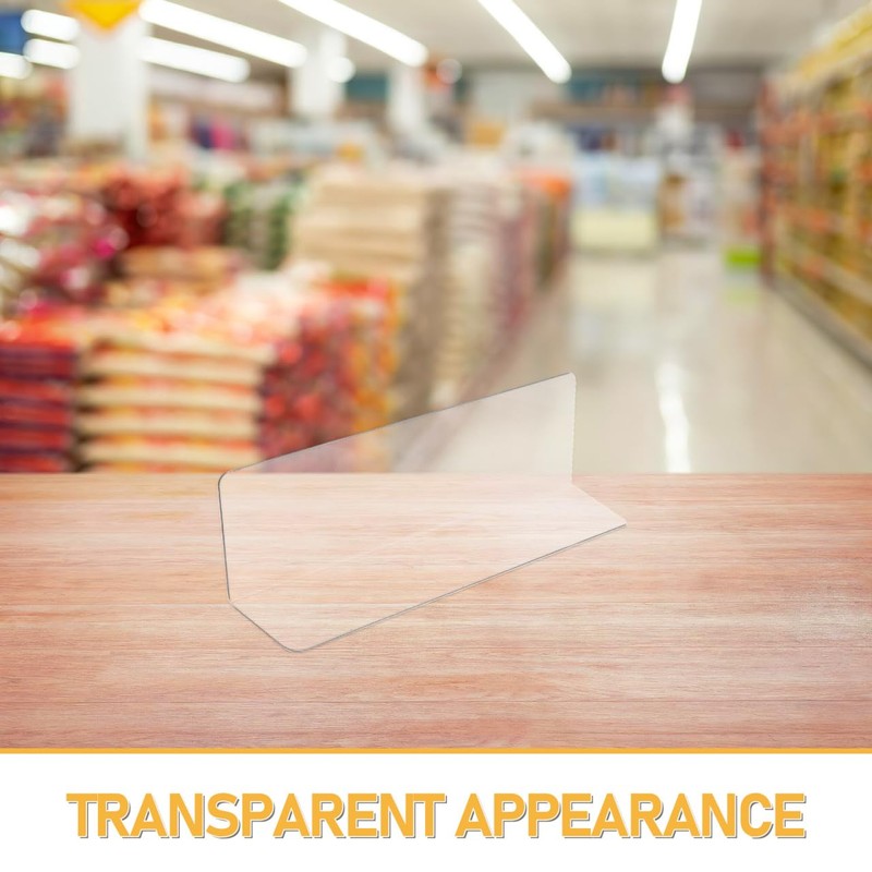 Lurrose Set of 20 Clear Plastic L Shaped Shelf Dividers