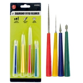 bestjewelrysupply 4Pc Diamond Bead Reamer Set,Includes Cone,Cylinder With Cone Head,Tapered, Point