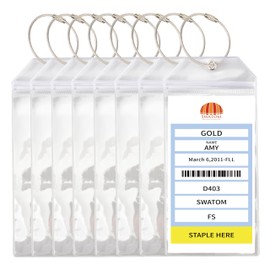 SWATOM Cruise Luggage Tags for Suitcases 8 Sets Carnival, NCL, Princess & MSC Waterproof Clear Luggage Bag Tag Holders for 2024 & 2025 Cruise Ships Essentials