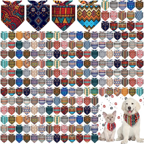 Amylove 120 Pcs Dog Bandanas Bulk Holiday Triangle Dog Pack