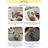 CAMPINGMOON Alcohol Stove Brass Stainless Steel Mini for Backpacking Hiking