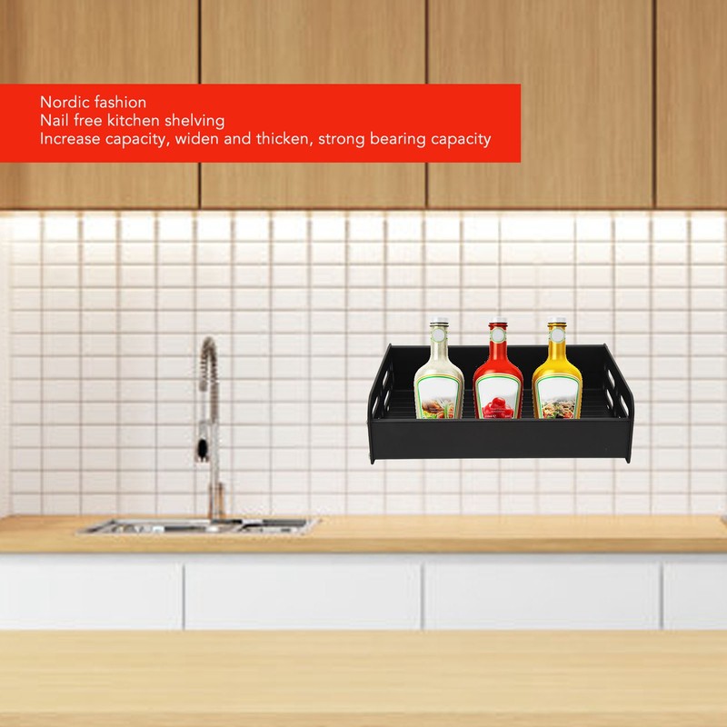 Wall Mounted Spice Rack Nordic Style Large Capacity Space Saving