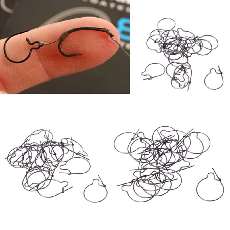 130 Pcs Fishing Maggots Clips Stainless Steel Bait Hook Fishing
