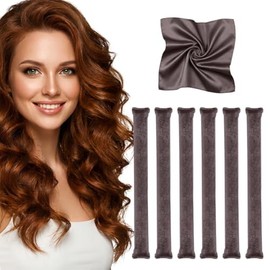 Paquete de 6 rizadores de pelo sin calor para rizos nocturnos, varillas suaves y flexibles para no peinar el calor, rodillos de pelo cómodos para dorm