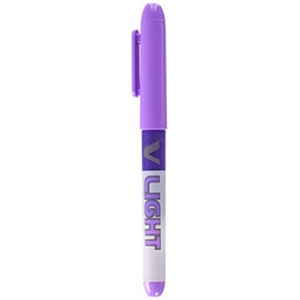 Pilot V-Light Textmarker mit Keilspitze, flüssig, violett, 12 Stück