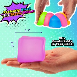MUYMUT Sensory Stress Cube – High-Density Gel Filled Squishy Toy with Matte Texture for Kids & Adults, Stress and Anxiety Relief Fidget, Autism-Supportive, 1-Pack in Purple