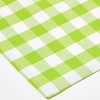 HOMESCAPES Set of 4 Green Gingham Napkins Block Check Pattern