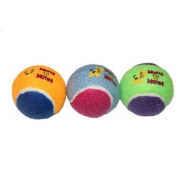 Mutts'N'Mates Small Squeaky Dog Balls - Super Bouncy Small Dogs Toy (Pack of 3)