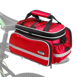 Lixa-da Bicycle Bag, Waterproof Bicycle Saddle Bag, Pannier Rack Bag, Backpack, Side Pocket with Rain Cover, 33 x 23 x 26 cm, 10L-25L