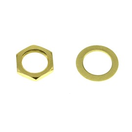 KAISH 20pcs Metric Guitar Input Output Jack Socket Nut and Washer Guitar Jack Nuts for Import Guitars Gold
