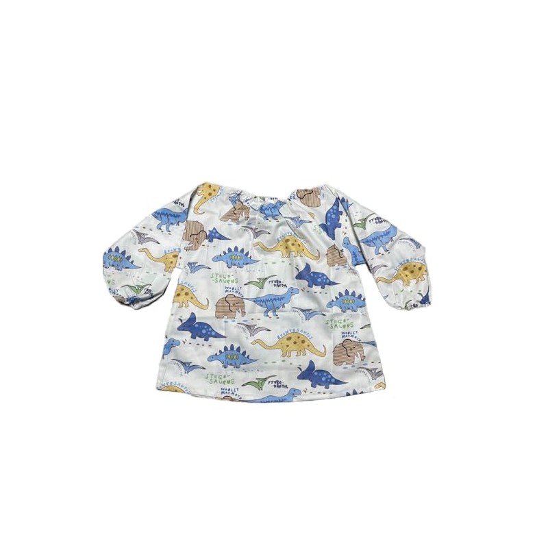 Miki Kids m-ap012 Children's Apron, Long Sleeve, Smock, For Meals,