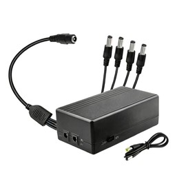12V 2A Mini UPS 4 Channels, 15600mAH DC to DC 12V Home Router UPS with 4 Interfaces, Rechargeable Battery Backup for LED Light Strip, IP Camera, Router (15700)