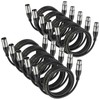 EBXYA XLR Cable 25ft 10 Packs - Premium Balanced Microphone