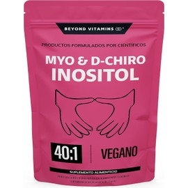 Inositol 40:1 60 días Myo y D-Chiro Inositol fortificado con Zinc, Acido Folico, Inulina de Agave, Vitamina D3 y Seleniometionina Vitaminas para mujer (150 Gramos-60 porciones)