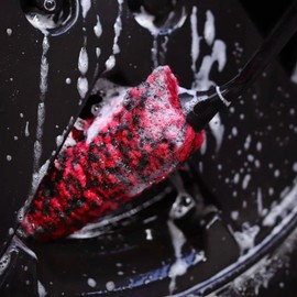 Wheel Cleaning Brushes - Wheel Brushes for Cleaning Wheels - Soft Car Rim Cleaning Brushes Car Detail Wheel Brush (Plush Wheel Cleaning Brush)