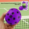 Amoswiz Silent Pickleball Balls, 6 Pack Purple Quiet Foam Ball