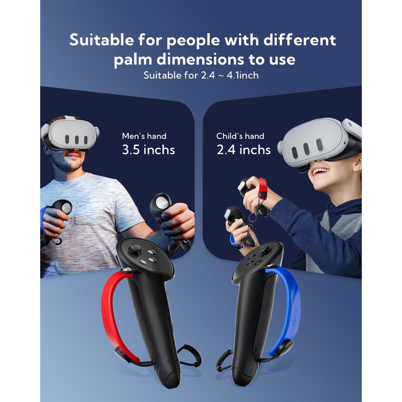 ZYBER Rechargeable Controller Grips for Meta Quest 3S/3 Accessories, Silicone