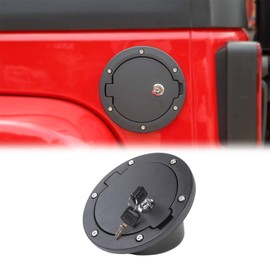 Tapa de gas con bloqueo para puerta de combustible 2007-2018 Jeep Wrangler JK & Unlimited Sport Rubicon Sahara de 2 puertas y 4 puertas